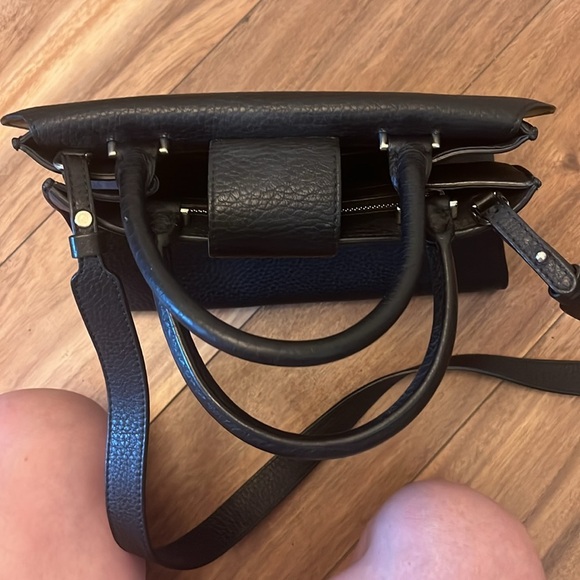 Vintage Givenchy Obsedia Medium Flap Black Pebbled Calfskin Satchel Hand Bag - Picture 13 of 16